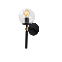 Opviq Gondol - 3042 Lámpara de pared negra con tapa de cristal